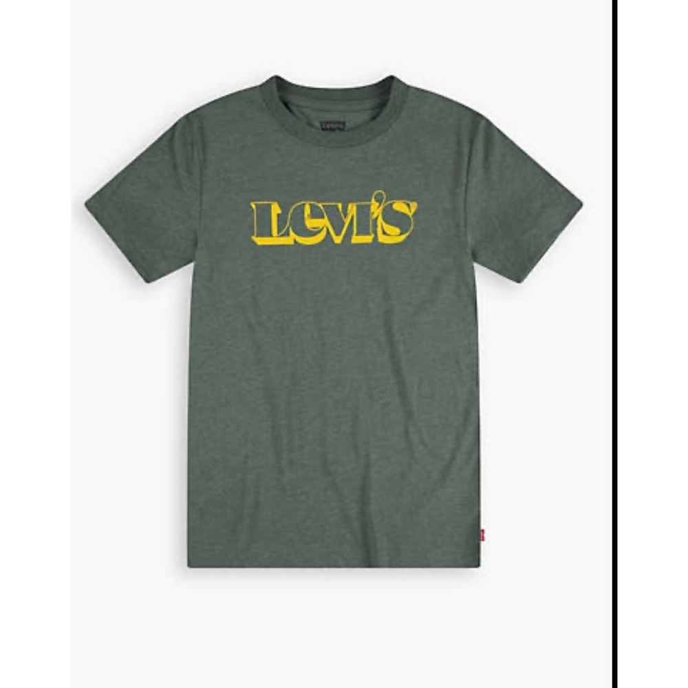 Levi’s Big Boy Size M Green Logo Short Sleeve T-Shirt